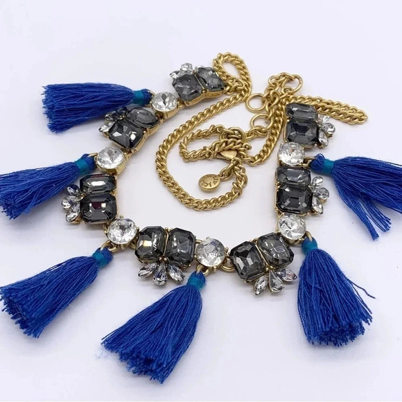 J. Crew Blue Tassel Necklace - Picture 2 of 3